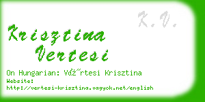 krisztina vertesi business card